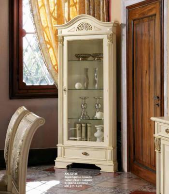 Vitrina de esquina de cristal armario sala de estar escaparate 1 puerta vitrinas barroco rococó nuevo