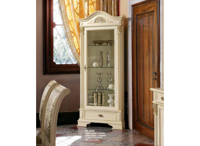 Vitrina de esquina de cristal armario sala de estar escaparate 1 puerta vitrinas barroco rococó nuevo