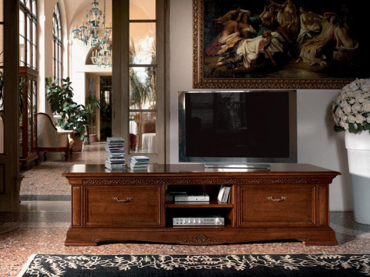 Cómoda de diseño Aparador Mesa baja Armario Sala de estar Estante de TV Lujo Madera Nuevo