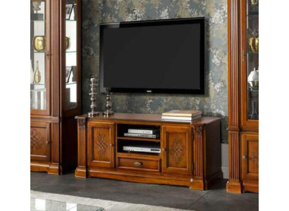 Sala de estar estilo antiguo cómoda de madera armario de televisión barroco italiano.