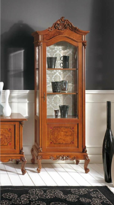 Mueble de salón de vitrina de madera y cristal armario de madera auténtica buffet