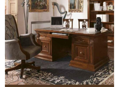 Mobiliario de oficina, esquina de trabajo, sillón de oficina, muebles de oficina, silla del jefe, barroco, rococó, 3 piezas de madera maciza.