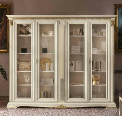 Mueble de oficina Librería Archivador de lujo Muebles italianos Antiguo Armario de madera maciza