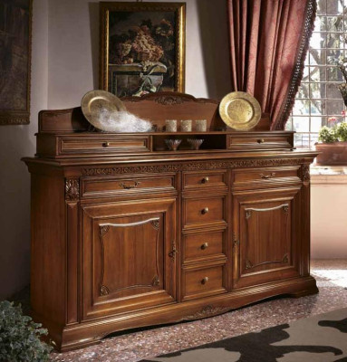 XXL Bufé Cómoda Cómodas Armario Barroco Rococó Aparador Consola Estante Madera Maciza