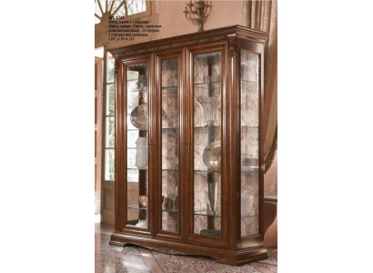 Vitrina Vitrinas Armario de cristal Estantería del salón Barroco Rococó Madera real