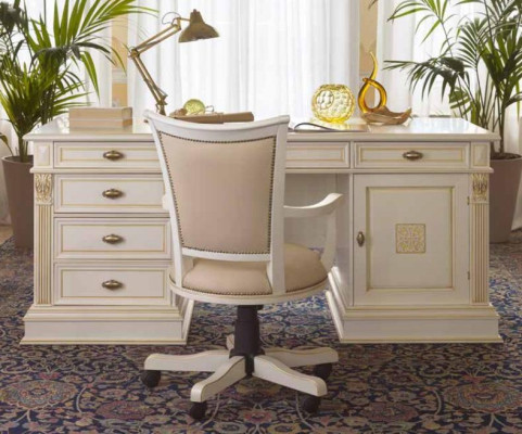 Mesa de escritorio de lujo Oficina Oficina Estilo antiguo Rococó Barroco Escritorios Nuevos
