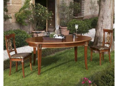 Mesa de comedor Mesa de madera Lujo Mesas Barroco Rococó Comedor Estilo antiguo Muebles de Italia