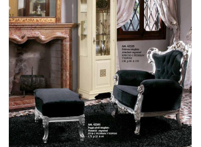 Elegante silla sofá sofá tapizada sillón de televisión barroco rococó lujo.