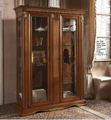 Vitrina Armario vitrinas Sala de estar Muebles Aparadores Diseño Barroco Rococó Italia.