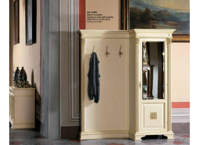 Conjunto de guardarropa con espejo, estante de pared, gancho, armario, perchero para ropa, recibidor.