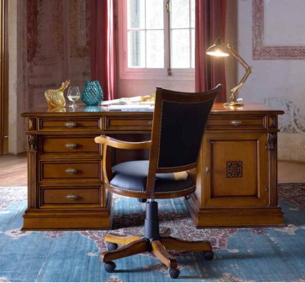 Montaje del estudio de oficina Muebles para oficina Mesa Silla Conjunto de 2 piezas Estilo barroco