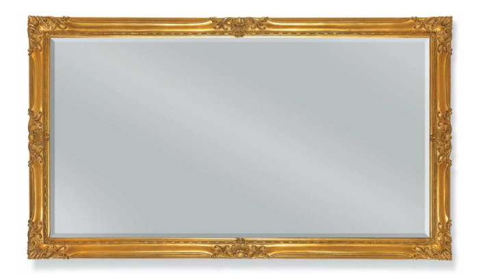 Espejo de diseño clásico italiano, espejo de pared de madera, muebles de madera xll grande.