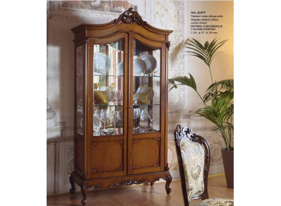 Vitrina noble de estilo antiguo barroco rococó clásico de salón con armario de vidrio
