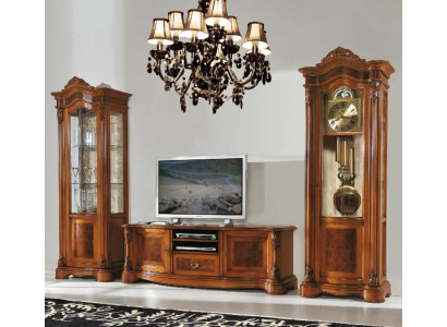 Vitrina rtv salón pared para televisión mueble diseño art déco conjunto de vitrinas armario.