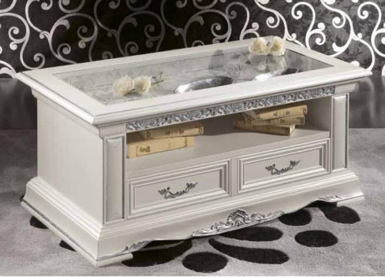 Diseño antiguo Mesa de centro clásica Mesa auxiliar Sofá Mesa de salón Mesas