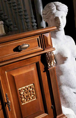 Clásico armario de pared aparador de madera buffet vitrina armario de lujo muebles
