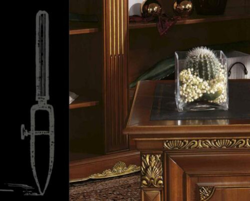 Escritorio Oficina Mesa Clásica Diseñador Oficina Mesas Barroco Rococó Madera maciza