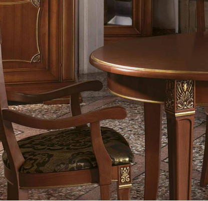 Mesa de comedor Grupo de mesas Comedor Sala de estar Madera Barroco Rococó Italia Muebles