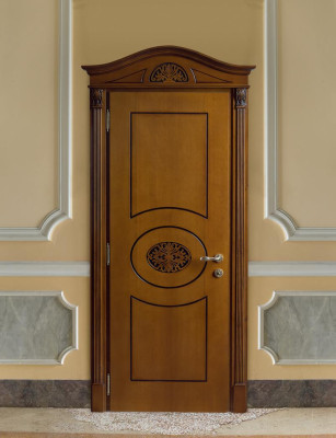 Puerta barroca + marco Puertas interiores a medida Puertas de madera clásicas