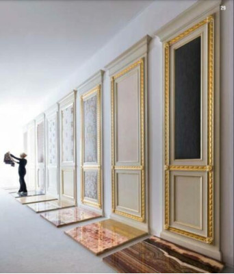 Conjunto de lujo de oficina Washington Muebles de oficina italianos 3 piezas Barroco Rococó Madera maciza