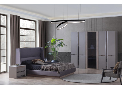 Set de dormitorio Cama Armarios Ropero Camas 2x Mesitas de noche 4 piezas.
