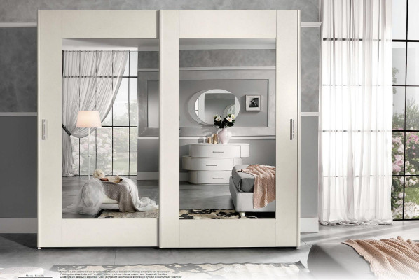 Juego de dormitorio de lujo de 7 piezas. Cama, mesita de noche, cómoda, espejo, armario. Nuevo.