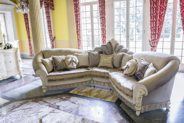 Sofá Sofá de tela Sofá Sofá del paisaje doméstico Conjunto Diseño Sofás modernos Italia Forma de L