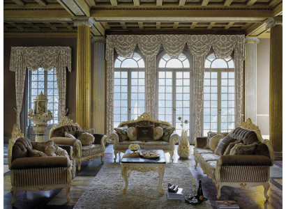 Sofá de salón clásico Conjunto de sofás Sofás Tapizados Sofá Conjunto de sofá 3+2+1 plazas