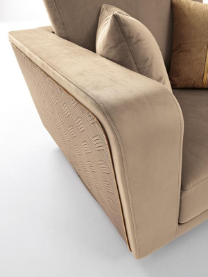 Sofá de 3 plazas + 1 plaza + 1 plaza, Set de sofás de diseño, sofá acolchado, clásico, 3 piezas.