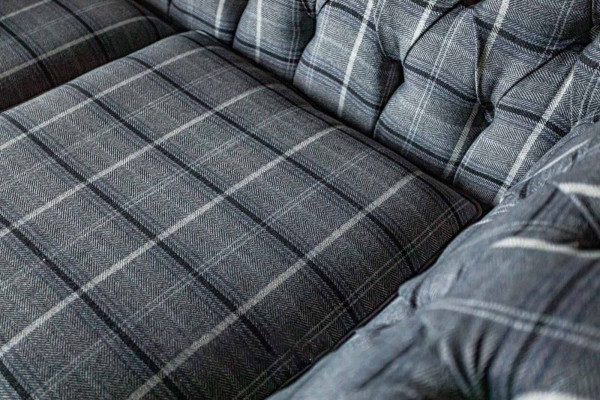 Diseño Chesterfield Textil Lujo 2 plazas Sofá tapizado de tela nuevo