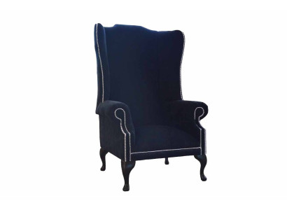 Chesterfield sillón orejero diseño lujo tejido sofás de tela 1 plaza tapizado