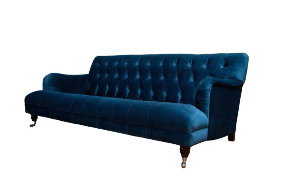 Chesterfield Diseño de lujo Sofá de tela de sofá de asiento Chesterfield tejido de lujo Nuevo