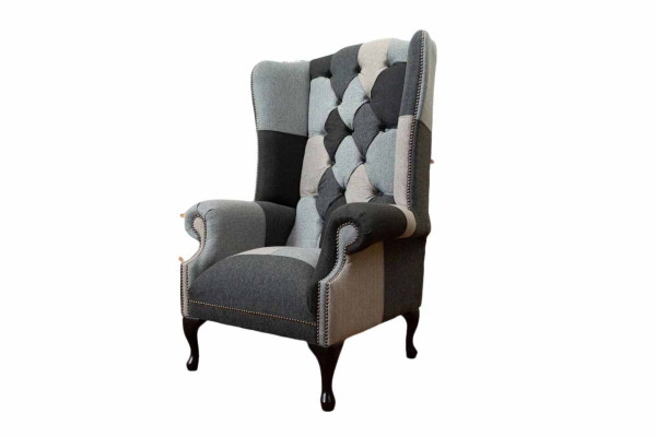 Sillón Chesterfield Sofa Couch Tapizado 1 Plaza Sillón Sofás Textil