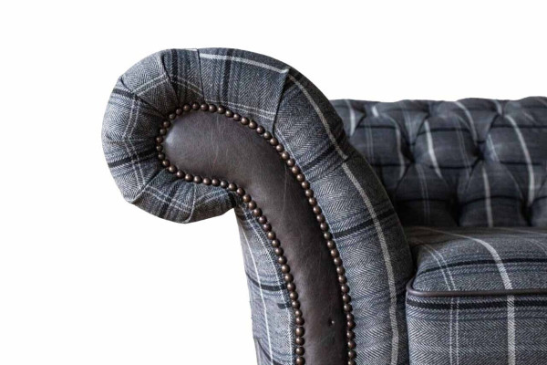 Chesterfield sillón sofá de 1 plaza tela tela sofás tapizados de tela nuevos