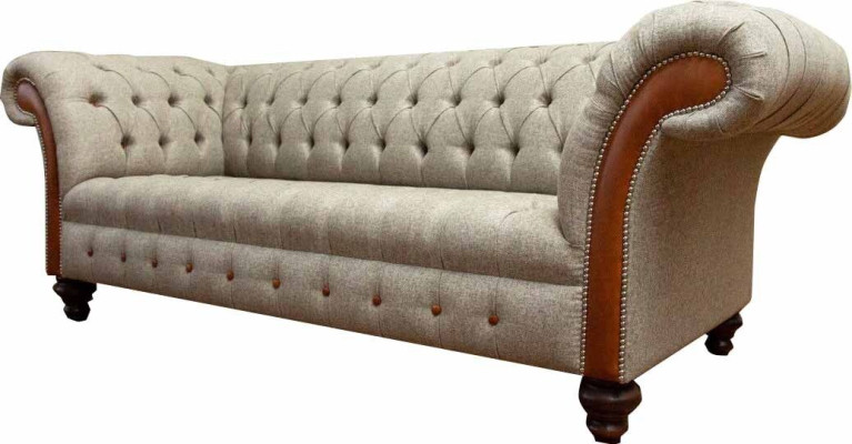 Sofá Chesterfield Diseño de Tapicería Sofá de Lujo Clásico Sofá de 3 Plazas