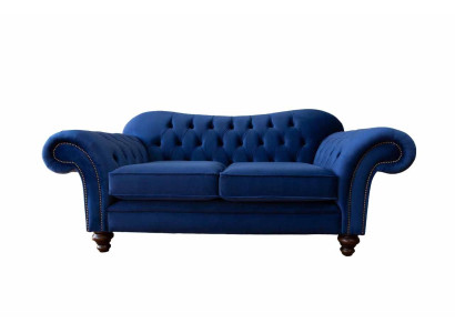 Sofá diseño Chesterfield 2 plazas lujo clásico en tela