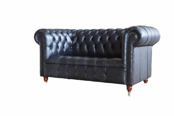 Clásico Diseño Chesterfield Sofá de lujo Conjunto de asientos de sofá de cuero Nuevo