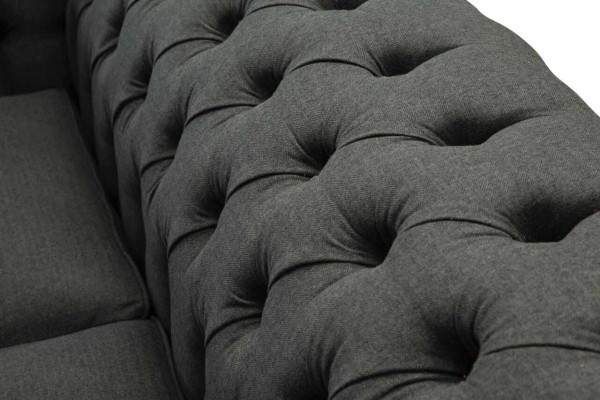 Diseño Chesterfield tela sofá sillón 1.5 plazas sofás tapizados Lounge
