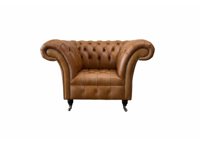 Silla Orejera Asiento Tela de lujo Clásico Chesterfield del salón.