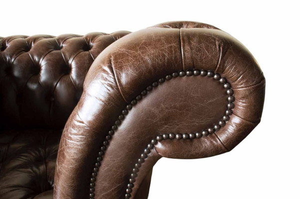 Sillón Chesterfield diseño clásico sala de estar tapizado individual estilo muebles