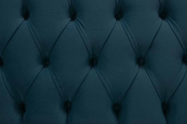 Diseño Chesterfield Sofá de lujo 3 plazas Azul Sofá de tela Nuevo