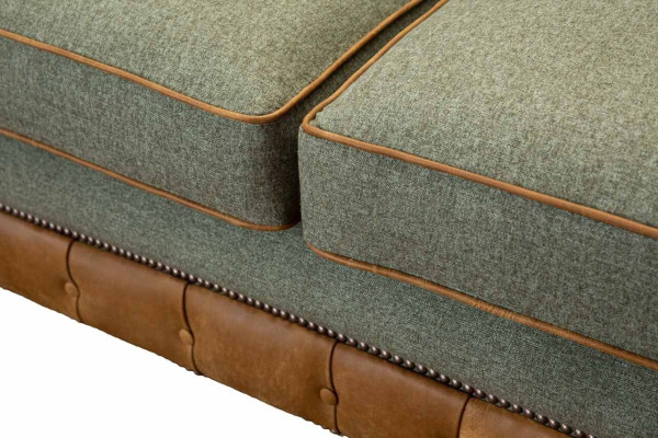 Sofá de 3 plazas diseño tapizado sofás de cuero Chesterfield relajarse de tres plazas.