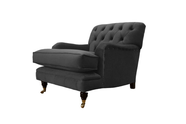 Chesterfield Sillón Sofá Tapizado 1 Plaza Diseño Sofás Textil Nuevo