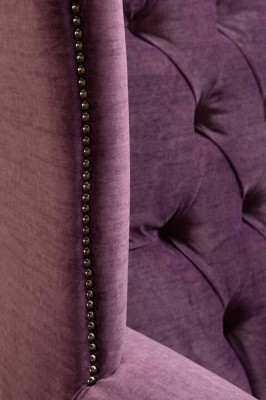 Sillón tipo orejero de diseñador, textil, 1 asiento, sofás, cojín Chesterfield, asiento.