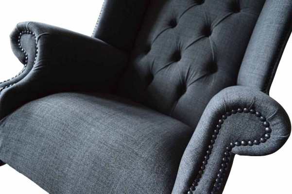 Sillón Chesterfield de una plaza, sofá, muebles de lujo, sillón de orejas, nuevo.