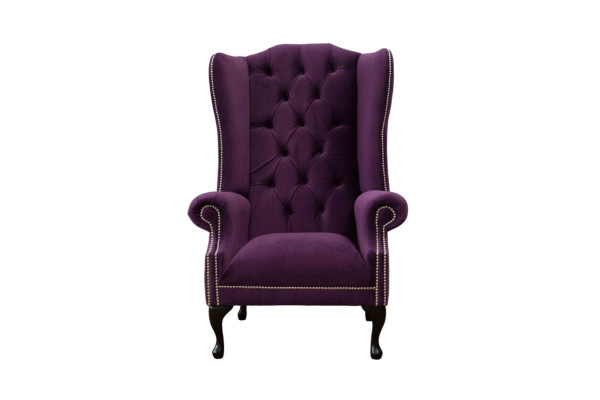 Ohrensessel Sillón Diseño Tapizado Sofá Chesterfield Textil Nuevo