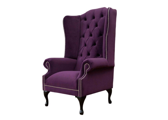 Ohrensessel Sillón Diseño Tapizado Sofá Chesterfield Textil Nuevo