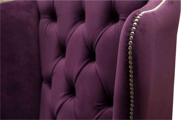 Ohrensessel Sillón Diseño Tapizado Sofá Chesterfield Textil Nuevo