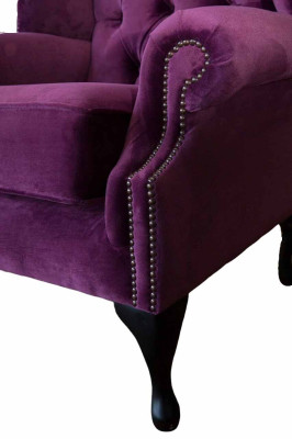 Diseño Chesterfield Sillón Sofá con tapizado Orejero Sofás de 1 plaza