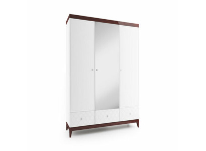 Armario de ropa. Armario de diseñador de madera. Armario de pared de lujo elegante del hotel.